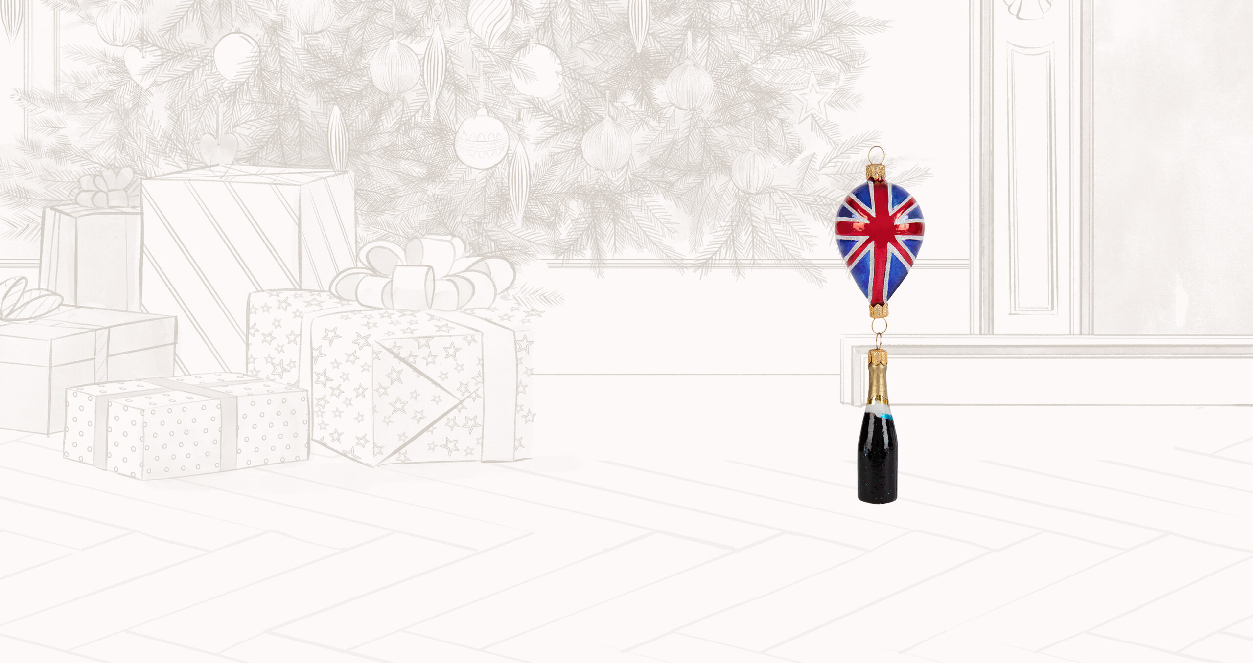 Nyetimber Hot Air Balloon Bauble