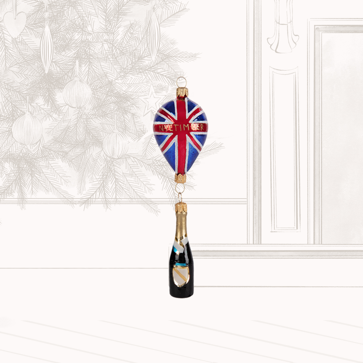 Nyetimber Hot Air Balloon Bauble