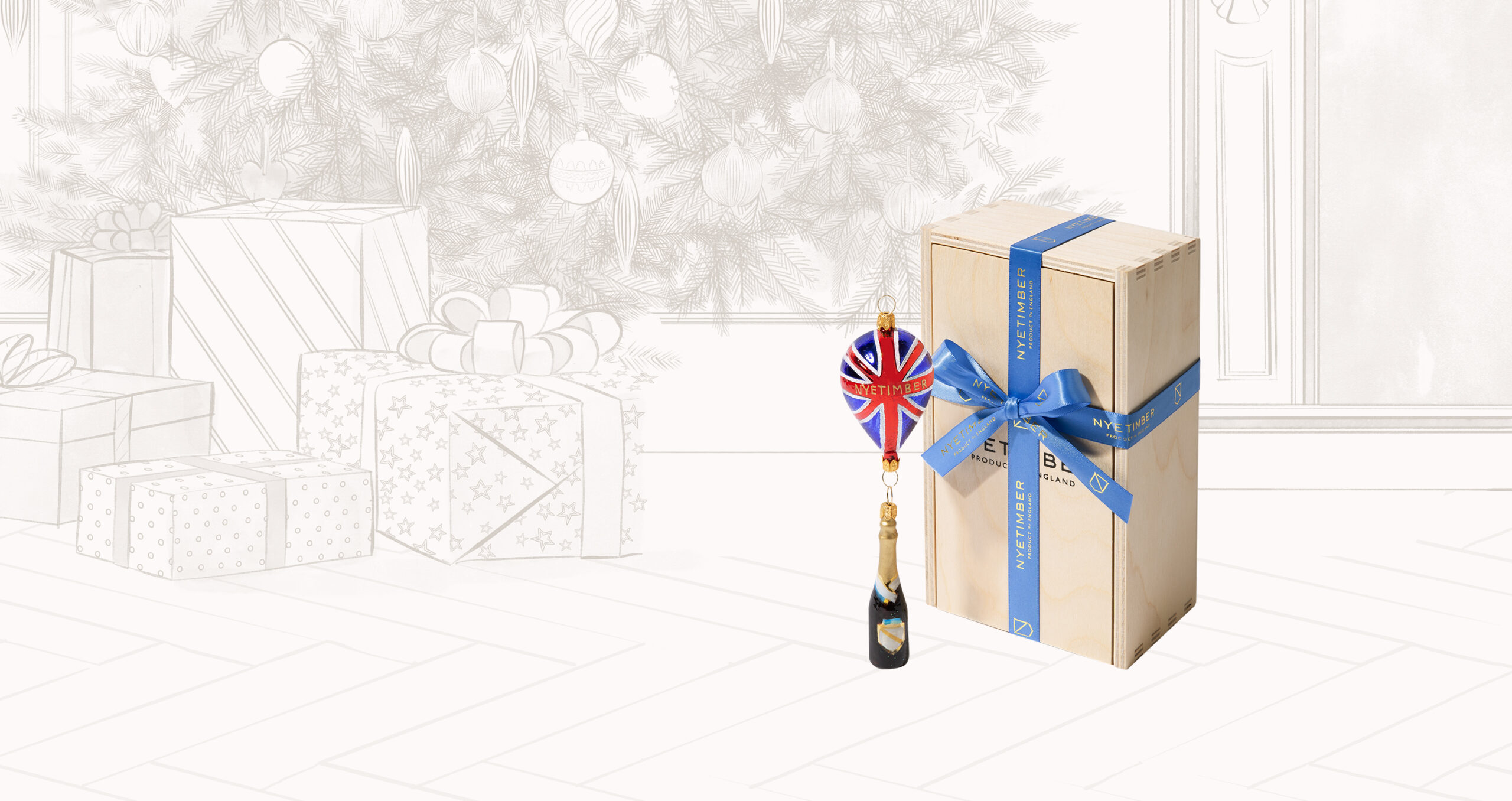 Nyetimber Hot Air Balloon Bauble