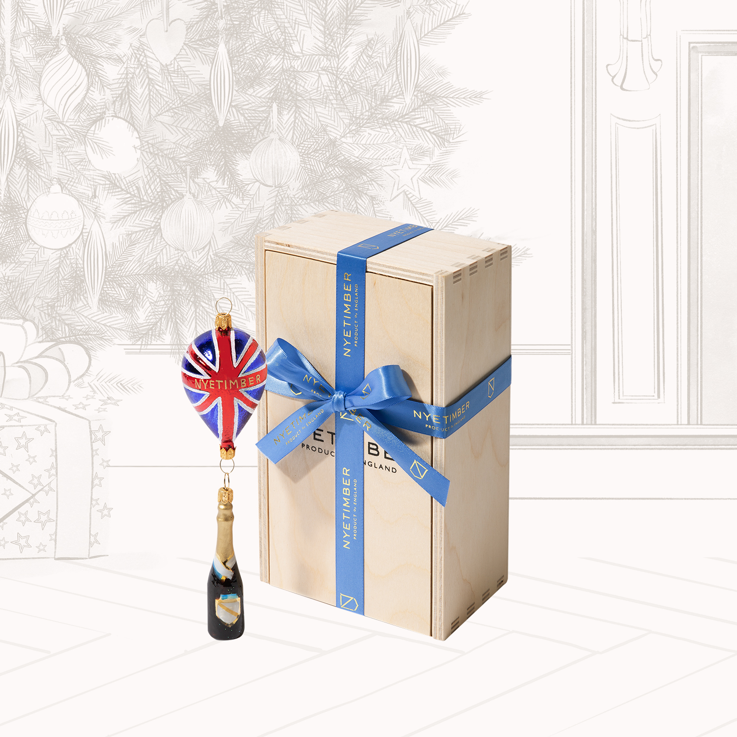 Nyetimber Hot Air Balloon Bauble