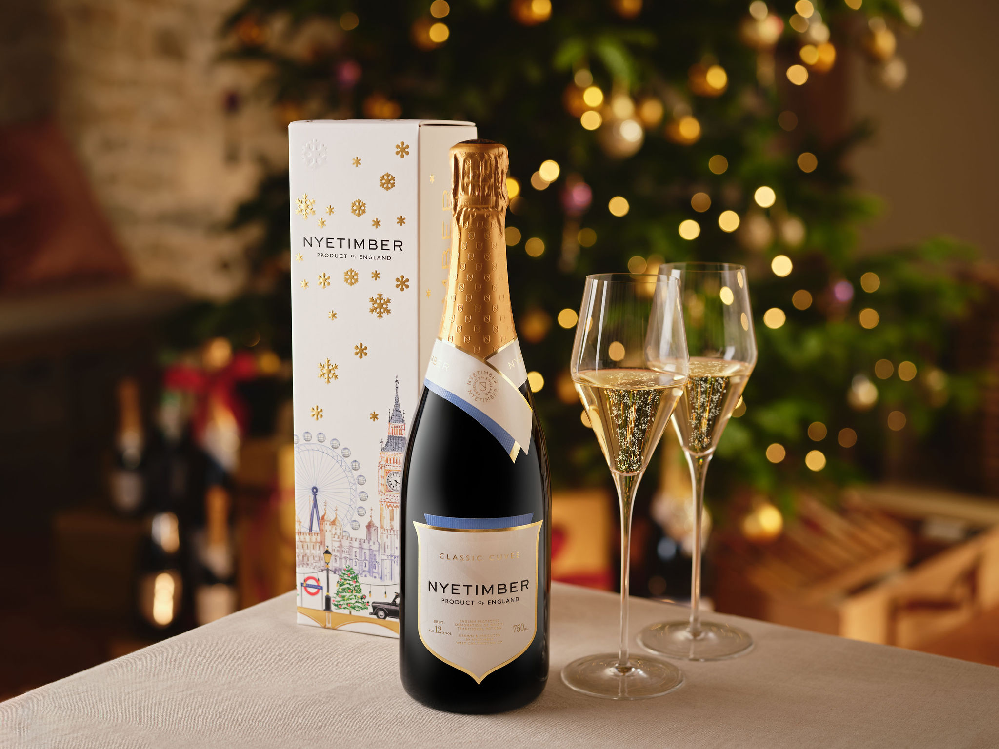 Nyetimber Classic Cuvee with Christmas Gift Box