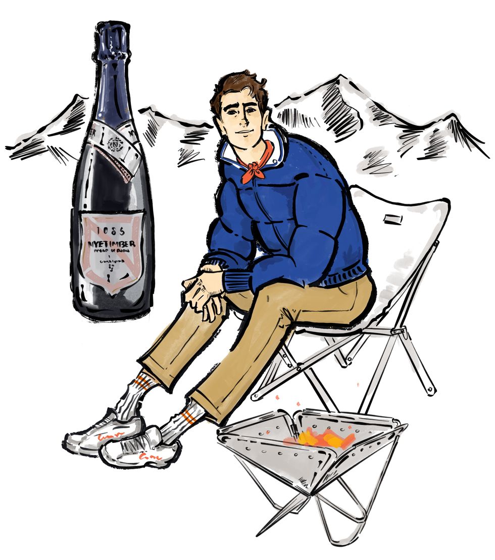 Nyetimber 1086 Esquire Japan illustration
