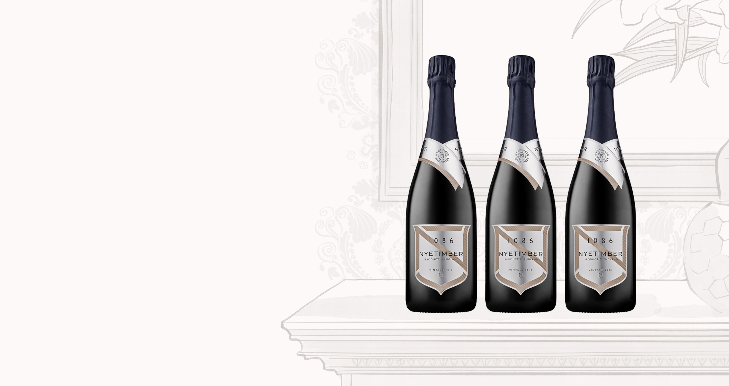 1086 2013 by Nyetimber Trio Set