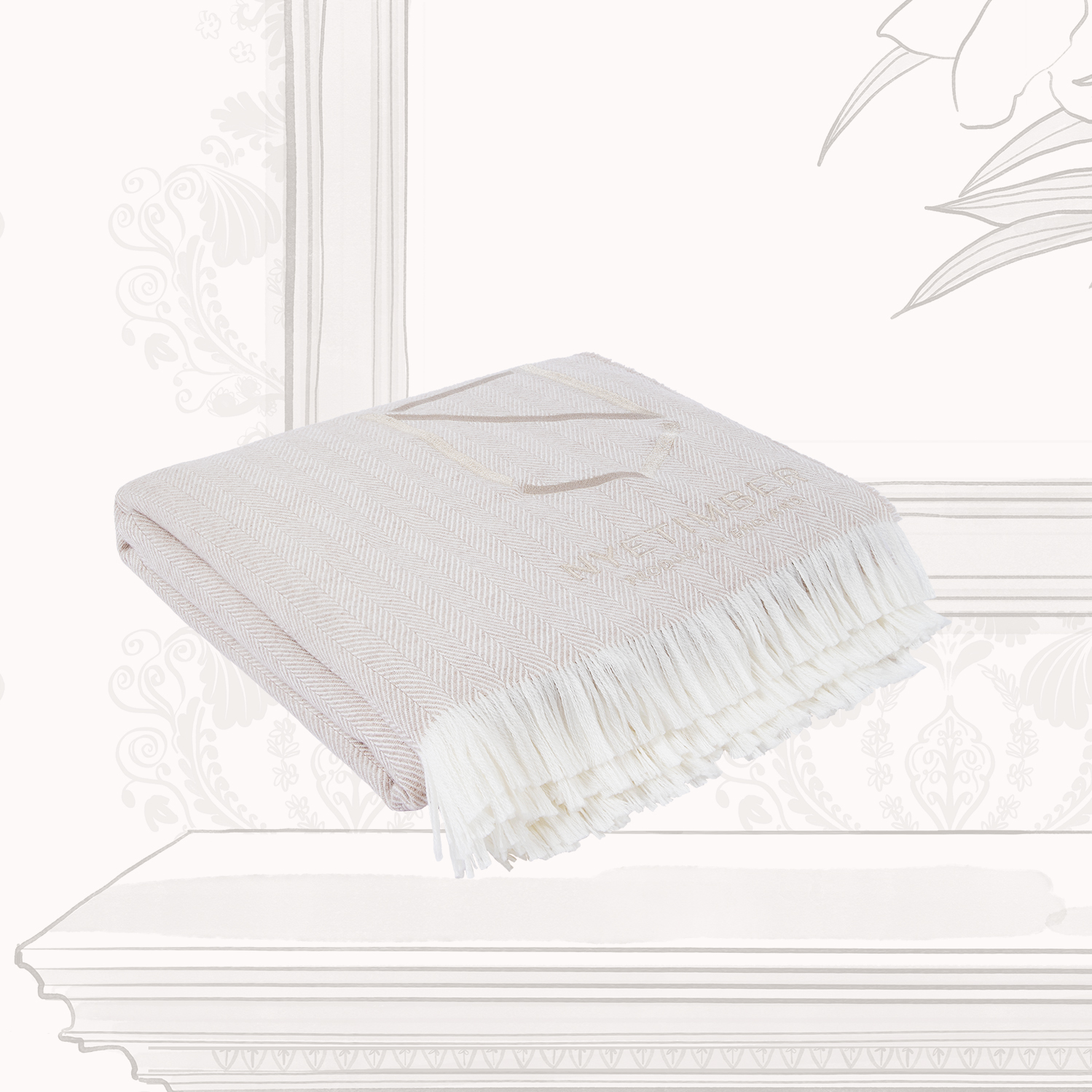 Nyetimber Merino Wool Blanket in Beige