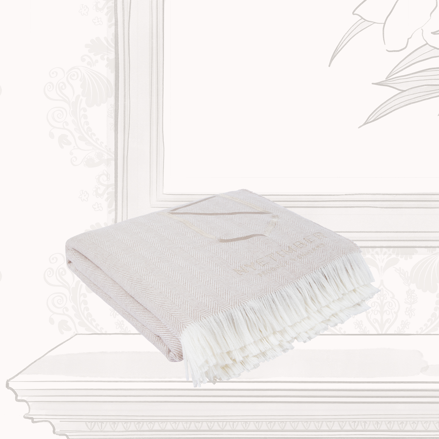 Nyetimber Merino Wool Blanket in Beige