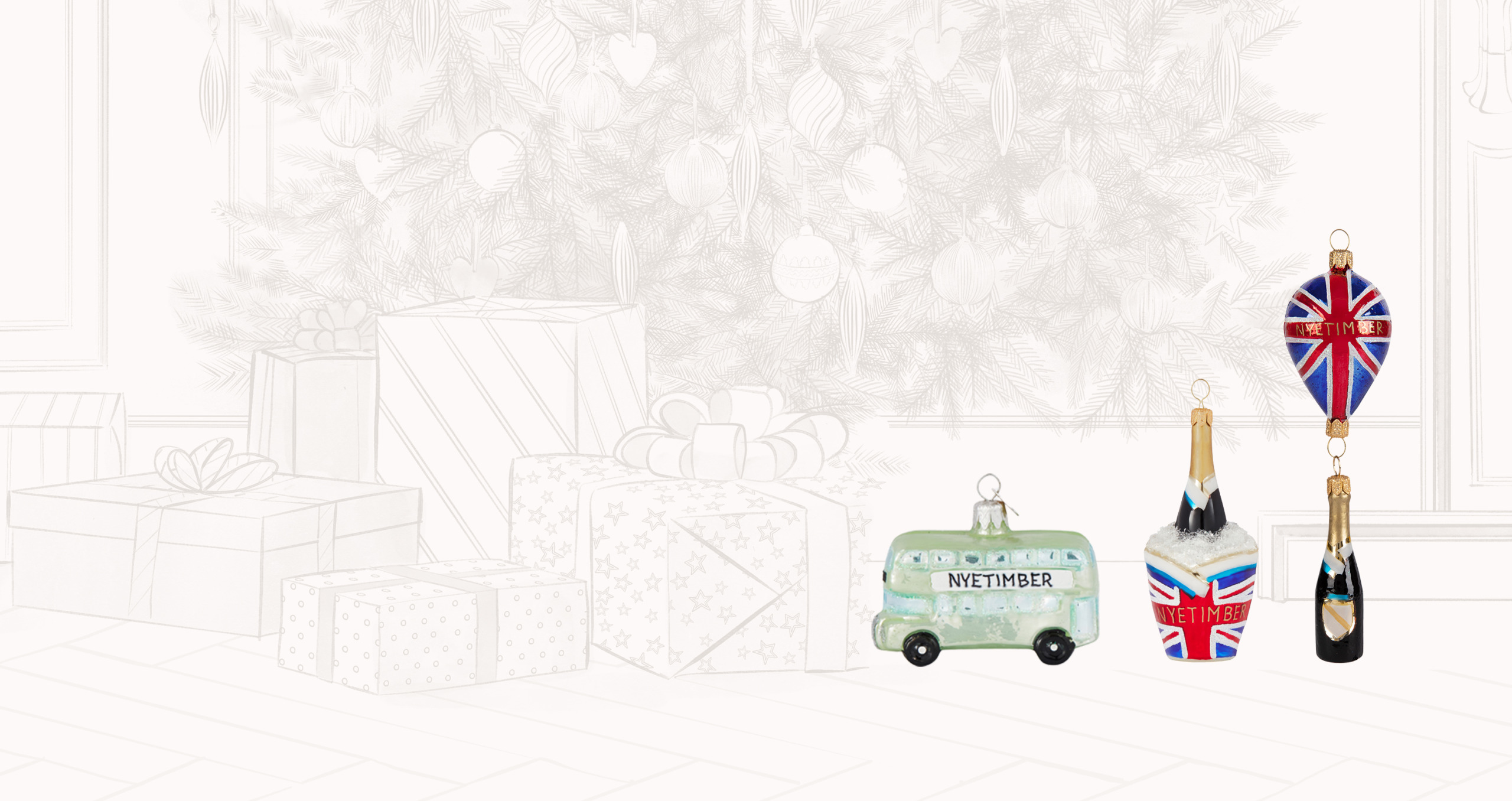 Nyetimber Christmas Bauble Trio