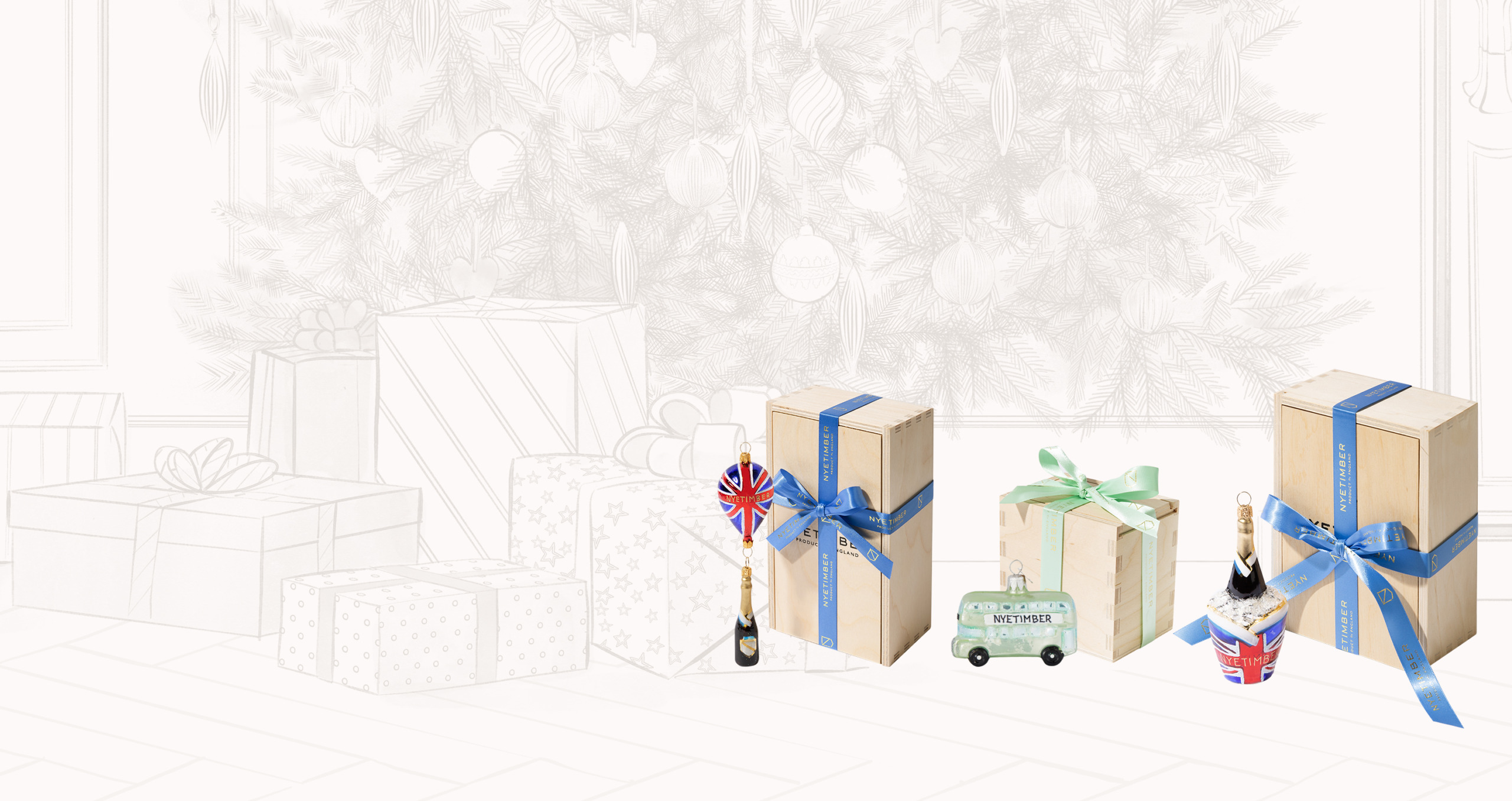 Nyetimber Christmas Bauble Trio